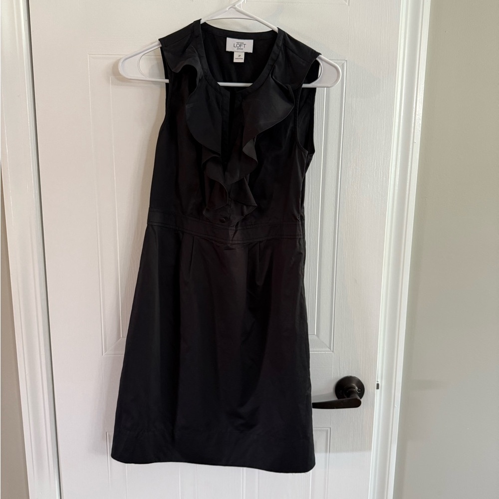 LOFT Elegant Black Sleeveless Dress